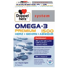 Omega 3 Premium 1500 System, 60 capsule, Doppelherz