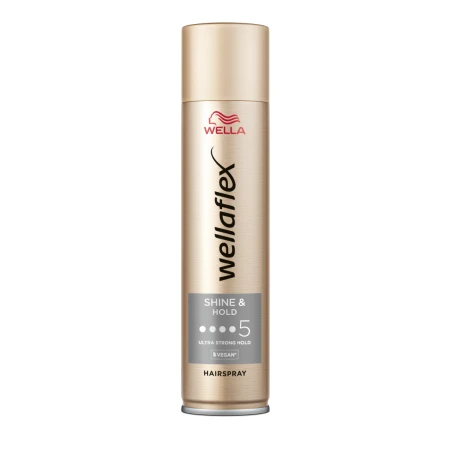Fixativ cu grad de fixare 5 Shine & Hold Wellaflex, 250ml, Wella