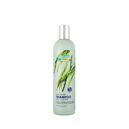 Sampon cu acid hialuronic + aloe vera si alge marine Aqua Boost, 400ml, Natura Estonica
