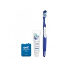 Set Igiena Orala, Crest, 3D White, Anti-Gingivita, Periuta Oral-B, Pasta Crest 24gr, Ata Dentara Glide 4m