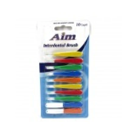 Set 10x Periute Interdentare, AIM, Curatare Eficienta intre Dinti, Aparat Dentar, Diverse Culori si Dimensiuni