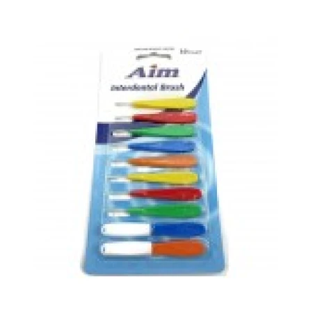 Set 10x Periute Interdentare, AIM, Curatare Eficienta intre Dinti, Aparat Dentar, Diverse Culori si Dimensiuni