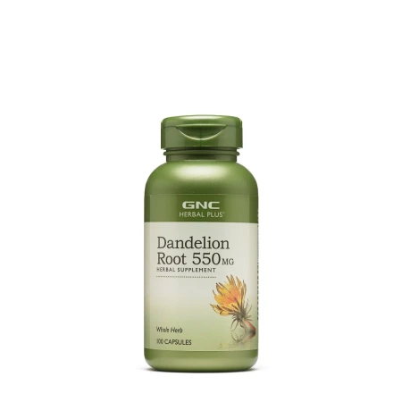 Radacina de papadie Herbal Plus, 100 capsule, GNC