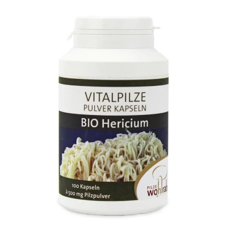 Ciuperci Hericium Bio 100 capsule (500 mg) Pilze Wohlrab