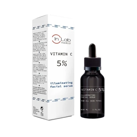 Ser pentru fata concentrat cu 5% Vitamina C, 30ml, InLab Medical