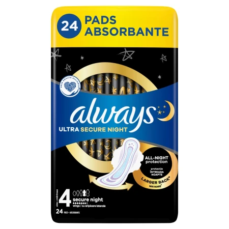 Absorbante Ultra Secure Night, 24 bucati, Always