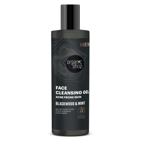 Gel de curatare pentru barbati, ten acneic, Blackwood & Mint, 200ml, Organic Shop