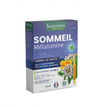 Sommeil Melatonine, 20 fiole, Santarome