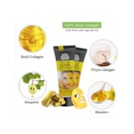 Masca Curatare Fata, 24K Gold, Peel-Off, Gold Collagen, Anti-Imbatranire, Ofera Luminozitate Tenului, 120gr