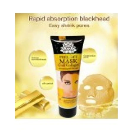 Masca Curatare Fata, 24K Gold, Peel-Off, Gold Collagen, Anti-Imbatranire, Ofera Luminozitate Tenului, 120gr