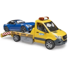 BRUDER Autoplatforma MB Sprinter cu masina Roadster, Bruder 02675