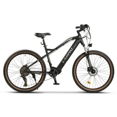 Bicicleta Electrica MTB Hidraulica  Carpat C275H7E, roti 27.5inch, autonomie pana la 60 Km, motor 250W, viteza maxima 25 km/h (Negru/Gri)