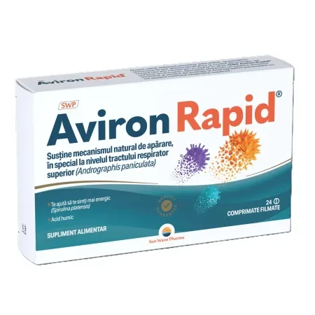 Aviron Rapid, 24 comprimate filmate, Sun Wave Pharma