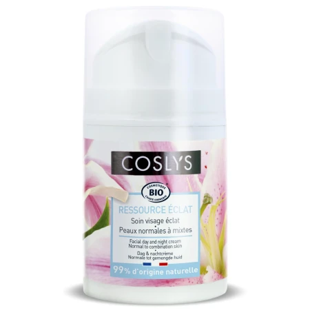 Crema hidratanta bio de zi si noapte pentru ten normal si mixt cu extract de crin, 50ml, Coslys