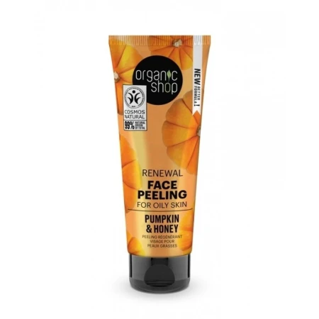 Peeling regenerant pentru ten gras Pumpkin & Honey, 75ml, Organic Shop