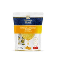 Bomboane dropsuri cu  miere de Manuka  MGO 400+ si Vitamina C (250g) (lamaie)