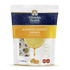 Bomboane dropsuri cu  miere de Manuka  MGO 400+ si Vitamina C (250g) (lamaie)