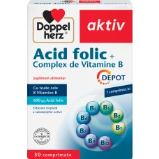Acid Folic + Complex de Vitamina B, 30 comprimate, Doppelherz