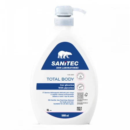 Produs delicat de curatare pentru corp si par, 1000ml, Sanitec