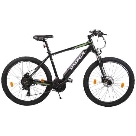 Bicicleta electrica Omega Liohult 27.5   negru verde  alb