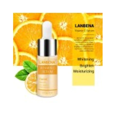 Set Seruri, Lanbena, Vitamina C, Acid Hialuronic, Peptide Colagen, Anti Imbatranire, Revitalizant, Hidratare Completa, 3x 15ml