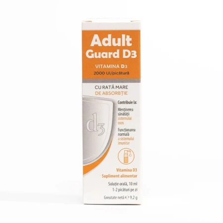 Adult Guard3 2000 UI Vitamina D3, 10ml, Evital