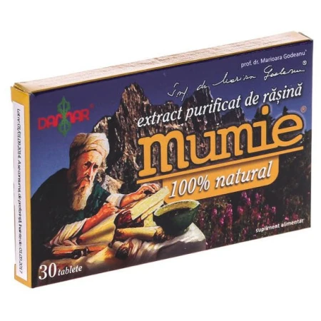 Extract purificat de rasina mumie, 30tablete, Damar Trading