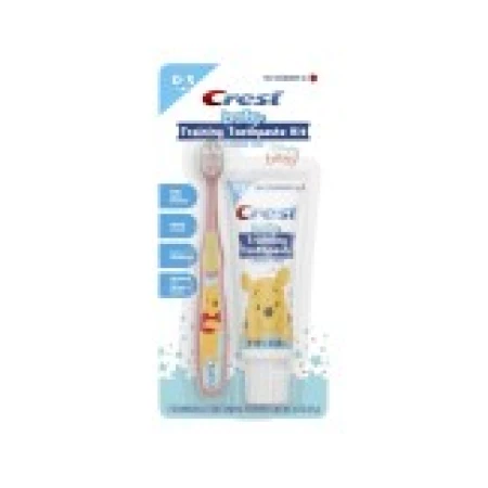 Set Pasta de Dinti si Periuta, Crest, Baby, Training Kit, pentru Obiceiuri Sanatoase de periaj, Bebelusi 0-3 Ani, 45gr