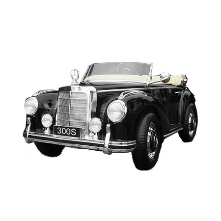 Masinuta electrica de epoca Mercedes 300S, 90W putere, 12V PREMIUM  Negru