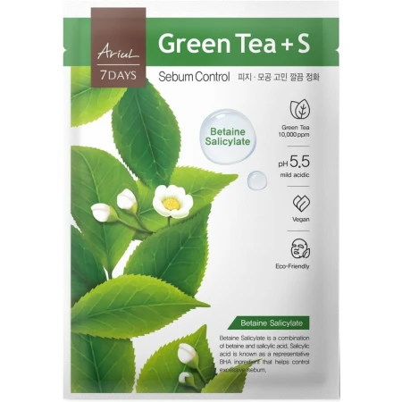 Masca 7Days Plus Green Tea si S Betaine salicylat, Sebum ctrl, 23ml - Ariul