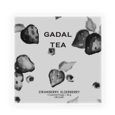Ceai capsune si boabe de soc, bio, 15 piramide, Gadal Tea