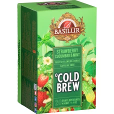 Ceai asortat Cold Brew Strawberry & Cucumber & Mint, 20 plicuri, Basilur