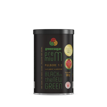 Green Sugar Premium 1:2 pulbere, 500g, Laboratoarele Remedia