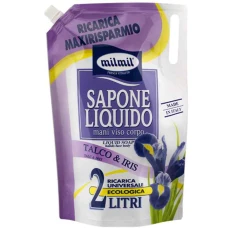 Sapun lichid rezerva Talc & Iris, 2000ml, Mil Mil