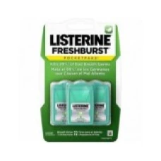 Set Benzi, Listerine, Pocket Packs, Fresh Burst, impotriva Respiratiei Urat Mirositoare, Fara Zahar, 3x 24 benzi