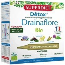 DRAINAFLORE DETOXIFIERE BIO, 20 fiole din PP x 15ml, SUPERDIET