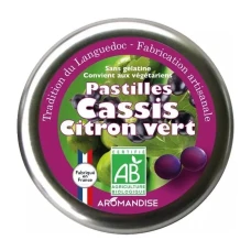 Bomboane artizanale cu lime si coacaze negre bio, 45g, Aromandise