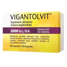 Vigantolvit 2000 UI/SV Vitamina D3, 120 capsule, Catalent