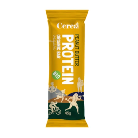 Baton proteic Bio vegan cu Unt de Arahide Protein, 45g, Cerea