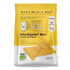 SANATELE BIO Linte si Piper, FARA GLUTEN, 40 g, Republica Bio