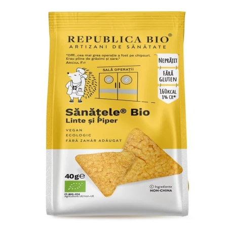 SANATELE BIO Linte si Piper, FARA GLUTEN, 40 g, Republica Bio