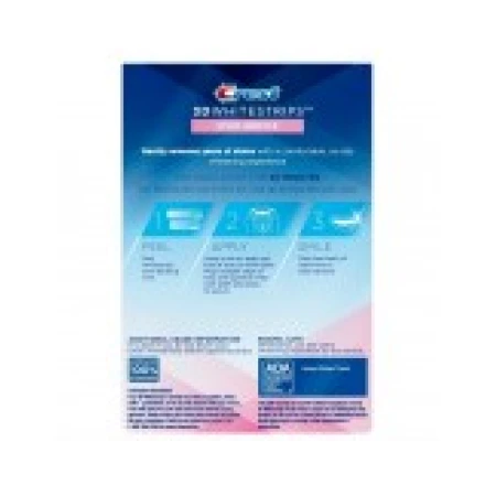 Cutie 12x Plicuri, Benzi Albirea Dintilor, Crest, 3D White, Vivid Gentle, 6% Concentratie, 12 zile