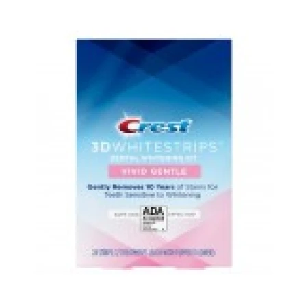 Cutie 12x Plicuri, Benzi Albirea Dintilor, Crest, 3D White, Vivid Gentle, 6% Concentratie, 12 zile