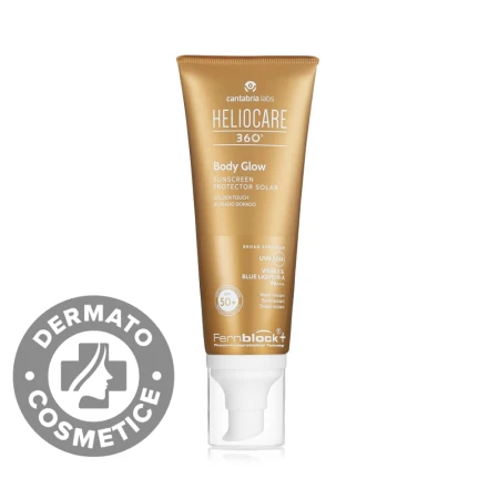 Ulei gel protectie solara SPF50+ Heliocare 360° Body Glow, 100ml, Cantabria Labs