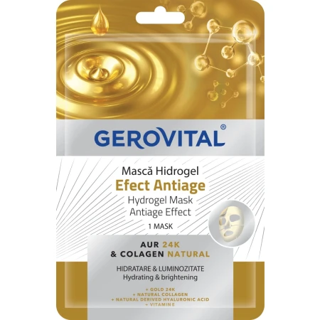Masca pentru fata Hidrogel Efect Antiage, 1 bucata, Gerovital