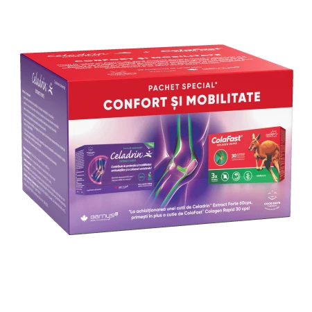 Pachet Celadrin Extract Forte, 60 capsule + Colafast Colagen Rapid, 30 capsule, Good Days Therapy