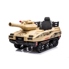 Tanculet electric pentru copii Kinderauto Commander, 240W, 24V 12Ah, Army Bej