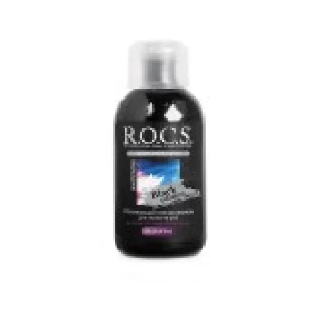 Apa de Gura, R.O.C.S., Whitening, Black Edition, fara Alcool, efect de albire, Sticla 400ml