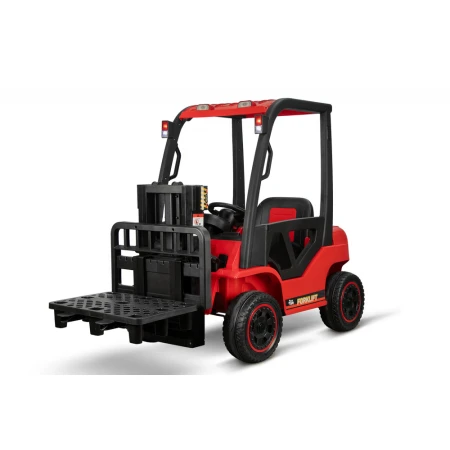 Motostivuitor electric pentru copii, Kinderauto Forklift, 90W, 12V, echipat STANDARD, rosu