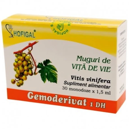 Gemoderivat din mladite si muguri de vita de vie, 30monodoze, Hofigal